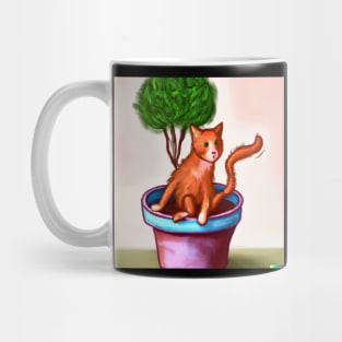 Cat Design- Tree, Plant and cat Mug